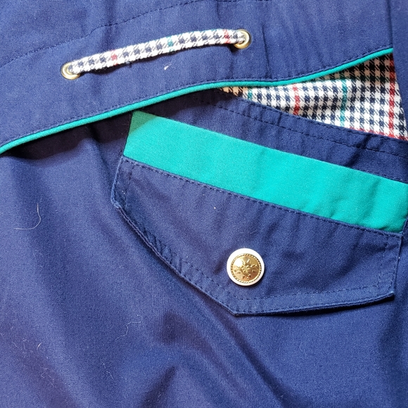 Vintage 80s 90s Womens Dark Blue Check Pattern Jacket Size M Current Seen - Picture 5 of 9